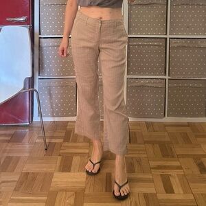 Club Monaco Sand-Tone Linen Blend Pants